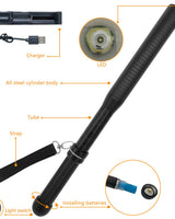 USB Rechargeable LED Flashlight Set - 3 Mode - Image 3