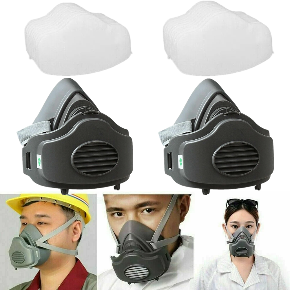 2-Pack Reusable Respirator Dust Mask - Woodworking & DIY