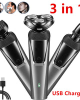 USB Rechargeable 3-in-1 Beard, Nose & Cheek Trimmer - Image 5