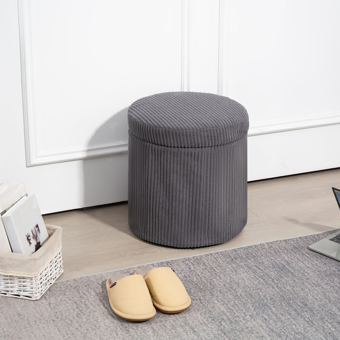 Storage Ottoman - Padded Storage Stool