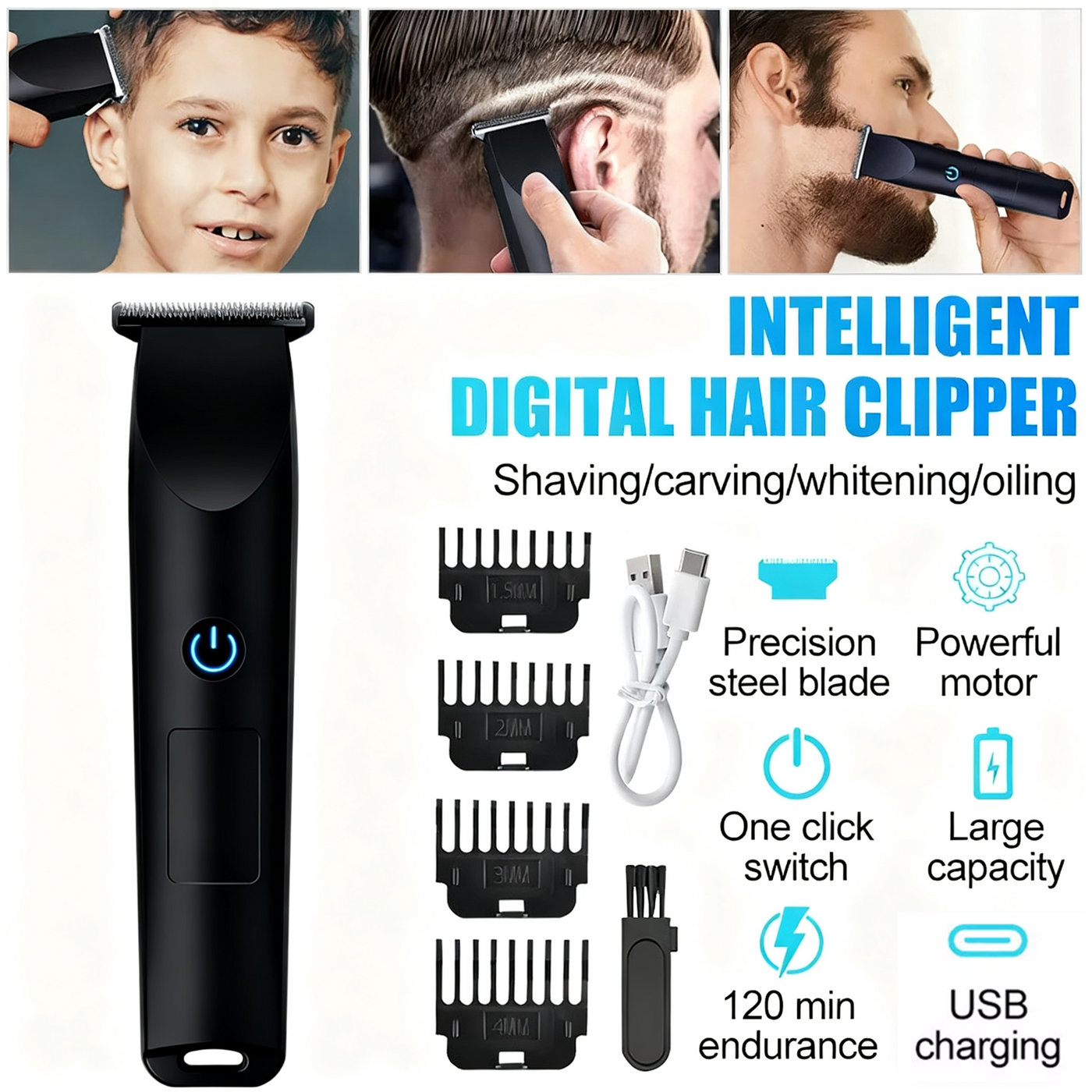 Pro Electric Hair Clipper & Beard Trimmer