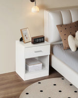 White 2-Tier Nightstand Bedside Cabinet - Image 4