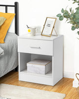 White 2-Tier Nightstand Bedside Cabinet