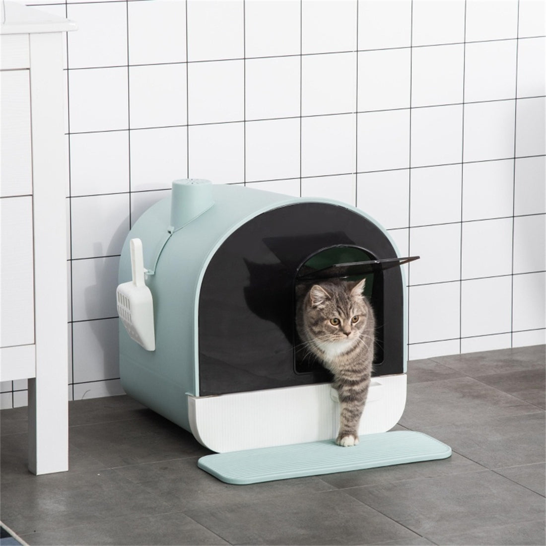 Ventilated Enclosed Cat Litter Box