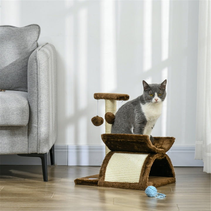 Cat Tree with Plush Cave Hideaway