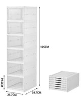 6-Tier Stackable Shoe Storage Boxes - Image 5