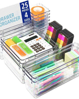 25PC Drawer Organiser Storage Box Set