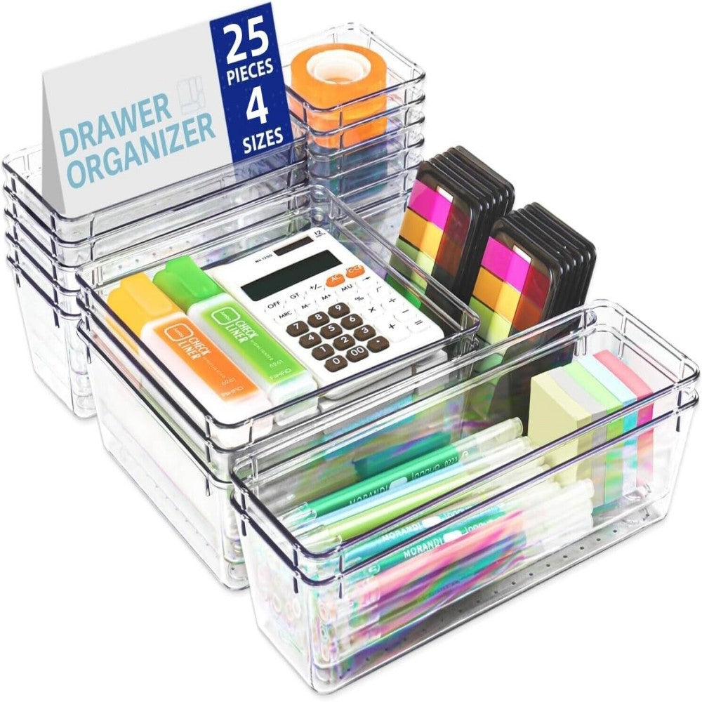 25PC Drawer Organiser Storage Box Set