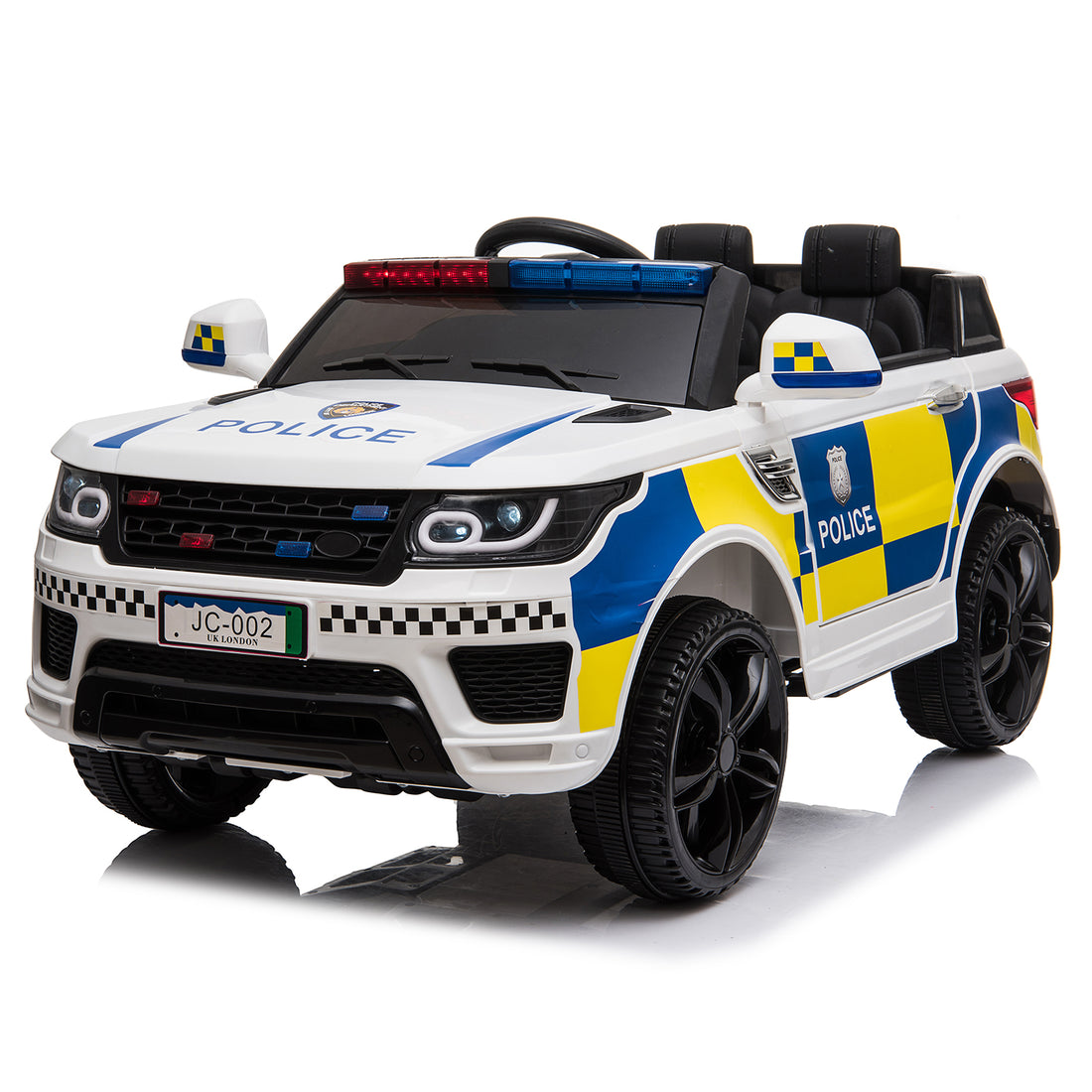 12V Kids Ride-On Police Car with Remote Control