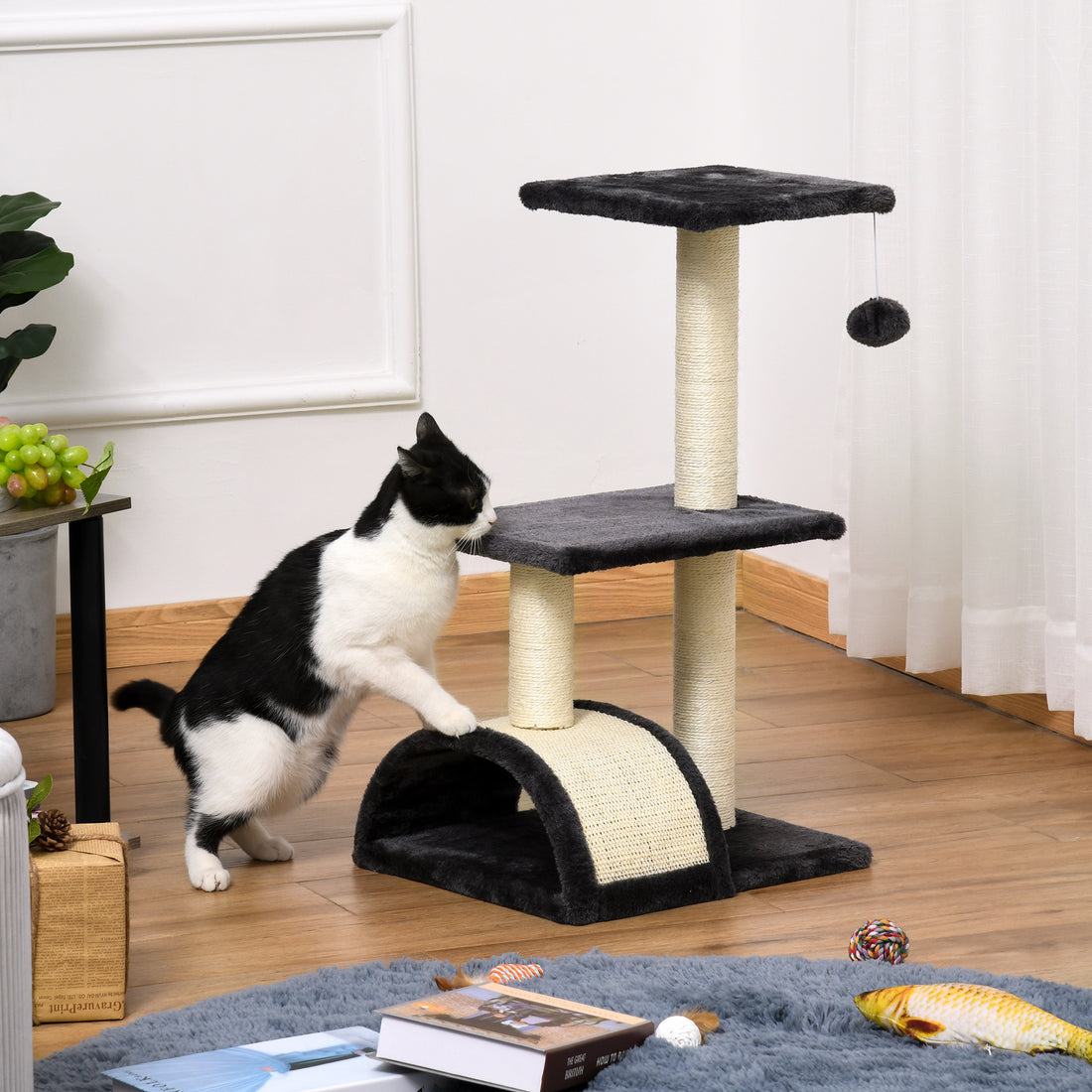 Space-Saving Cat Tree with Perch