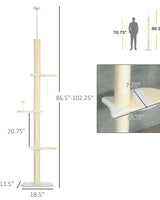 Tall Cat Tree with Sisal Scratching Posts - Image 2