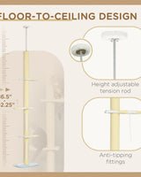 Tall Cat Tree with Sisal Scratching Posts - Image 4