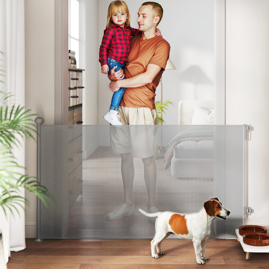 Retractable Dog Gate - Pet Safety Barrier
