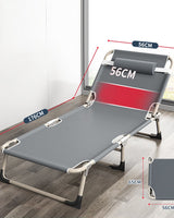 Heavy Duty Folding Camp Bed with Mattress - Image 4