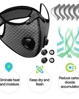 Reusable Half-Face Cover Mask - Cycling & Sport (Grey)