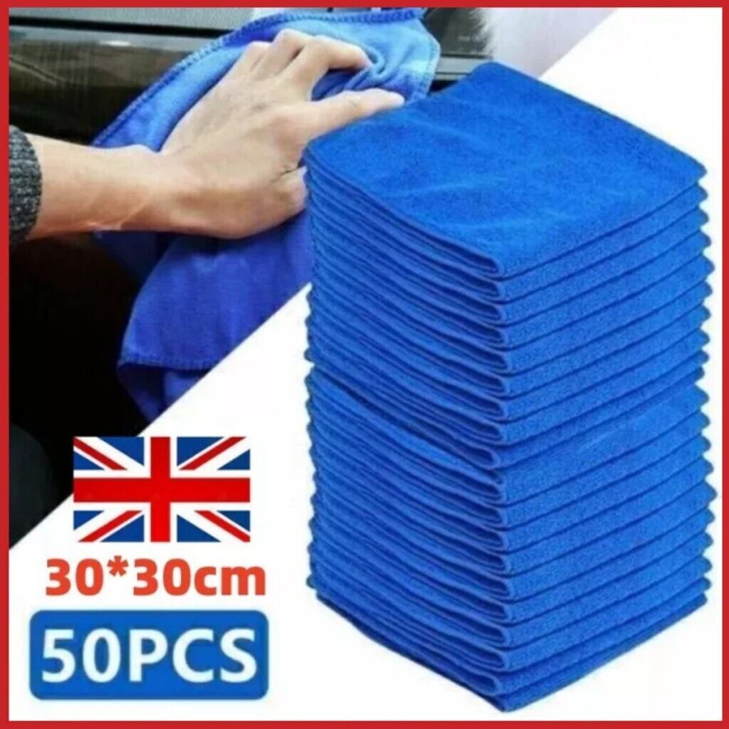 50x Large Microfibre Car Cleaning Cloths