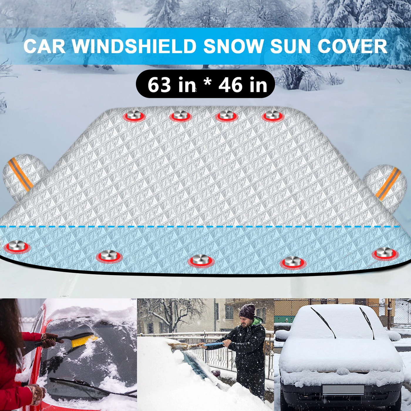 Magnetic Car Windscreen Frost & Snow Cover