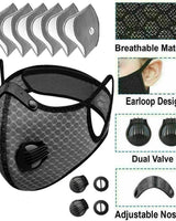 Reusable Half-Face Cover Mask - Cycling & Sport (Grey) - Image 4