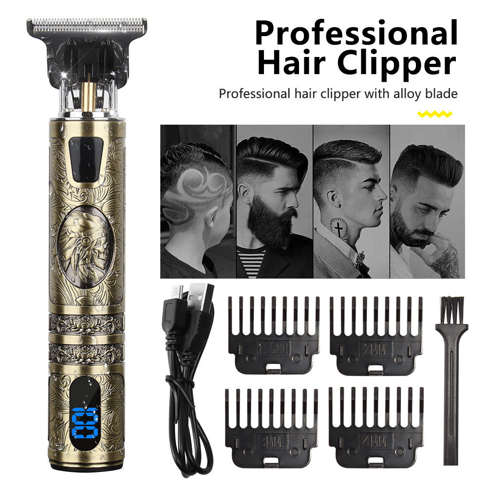 LCD Cordless Hair Clipper Kit
