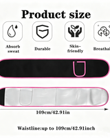Waist Trimmer Belt with Phone Pocket - Pink/Black/Silver - Image 4