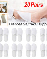 20 Pairs Disposable Terry Towelling Slippers
