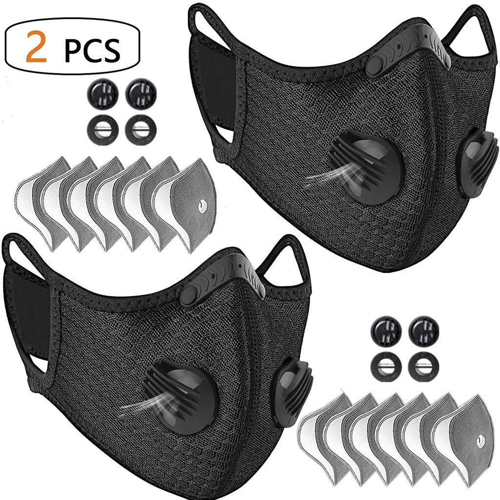 Reusable Half-Face Cover Mask - Cycling & Sport (Black)