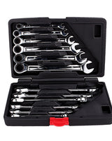 12PC Ratchet Wrench & Spanner Kit (8-19mm)