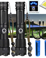 2-Pack LED Flashlight Work Light - 5 Mode