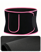Waist Trimmer Belt with Phone Pocket - Pink/Black