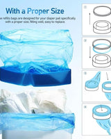 9PC Nappy Bin Refill Cassettes (AngelCare/Tommee Tippee) - Image 5
