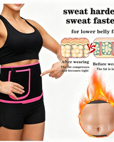 Waist Trimmer Belt with Phone Pocket - Pink/Black - Image 5