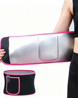 Waist Trimmer Belt with Phone Pocket - Pink/Black/Silver - Image 3