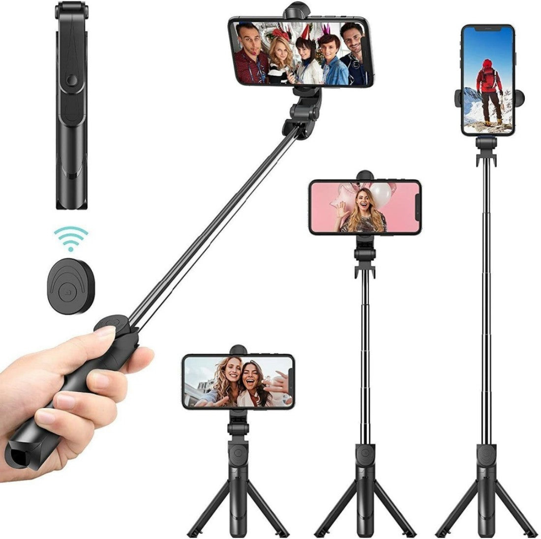 Bluetooth Selfie Tripod & Extendable Monopod