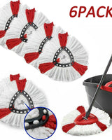 6PC Microfibre Mop Refill Heads (Vileda Compatible) - Image 2