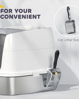 Hooded Cat Litter Box with Swing Door - Image 2