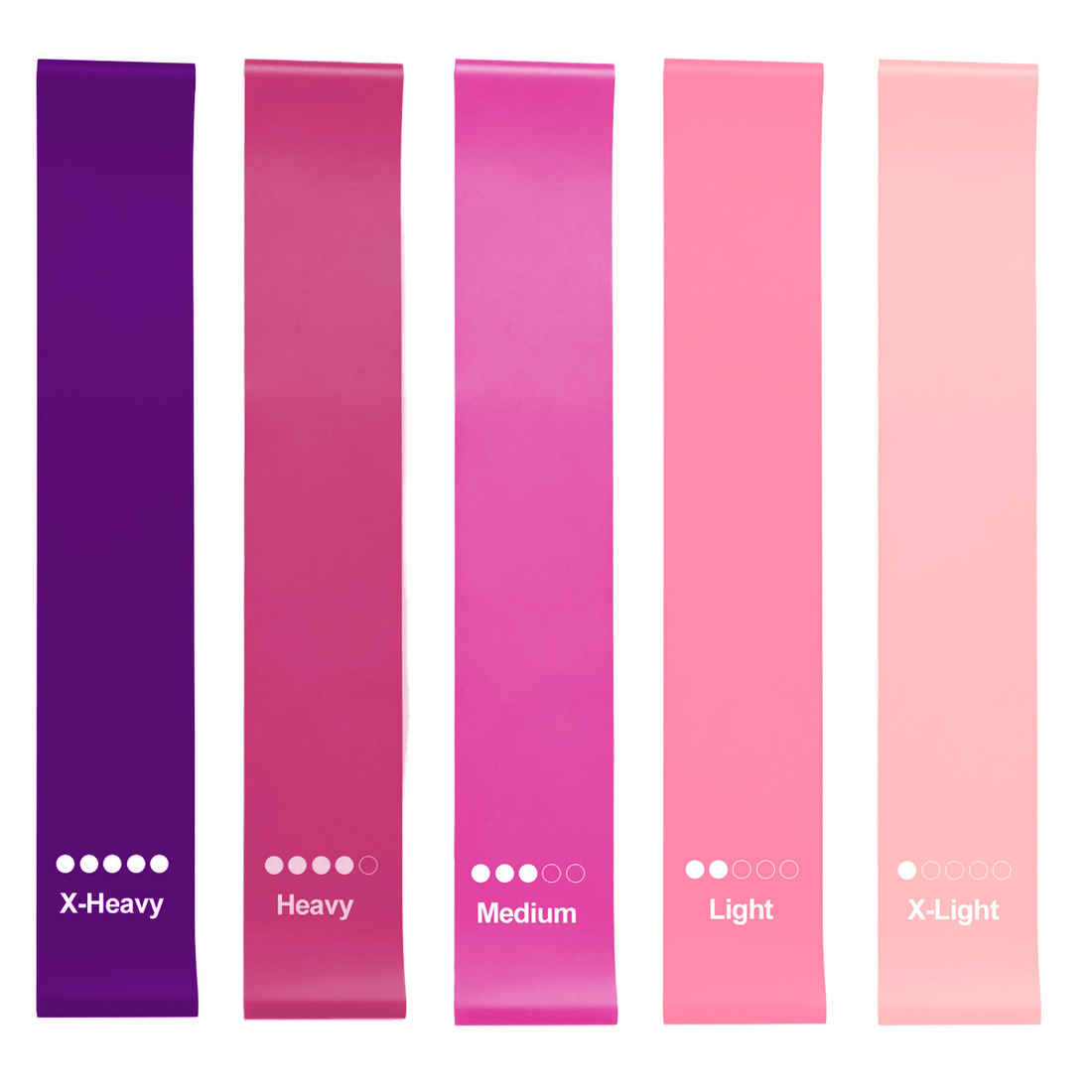 Resistance Exercise Loop Bands (Set of 5) - Pink