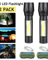 2-Pack Mini Zoomable LED Flashlight - Work Light