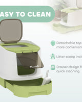 Enclosed Cat Litter Box with Front Door - Image 3