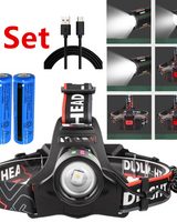 USB Rechargeable LED Headlamp - Zoomable, 3 Mode