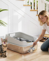 Compact Hooded Cat Litter Box