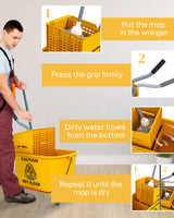 Mop Bucket with Wringer Cart - Image 2