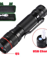 2-Pack Mini LED Flashlight - Adjustable Focus, 3 Mode - Image 3