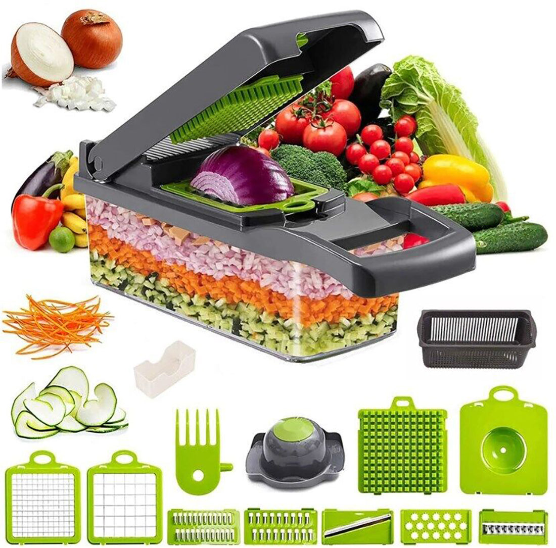 16-in-1 Vegetable & Fruit Chopper Slicer Set