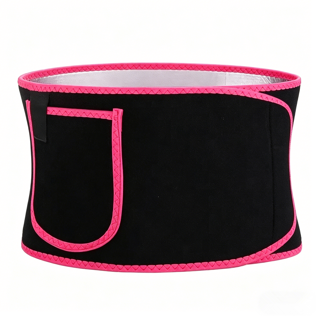 Waist Trimmer Belt with Phone Pocket - Pink/Black/Silver