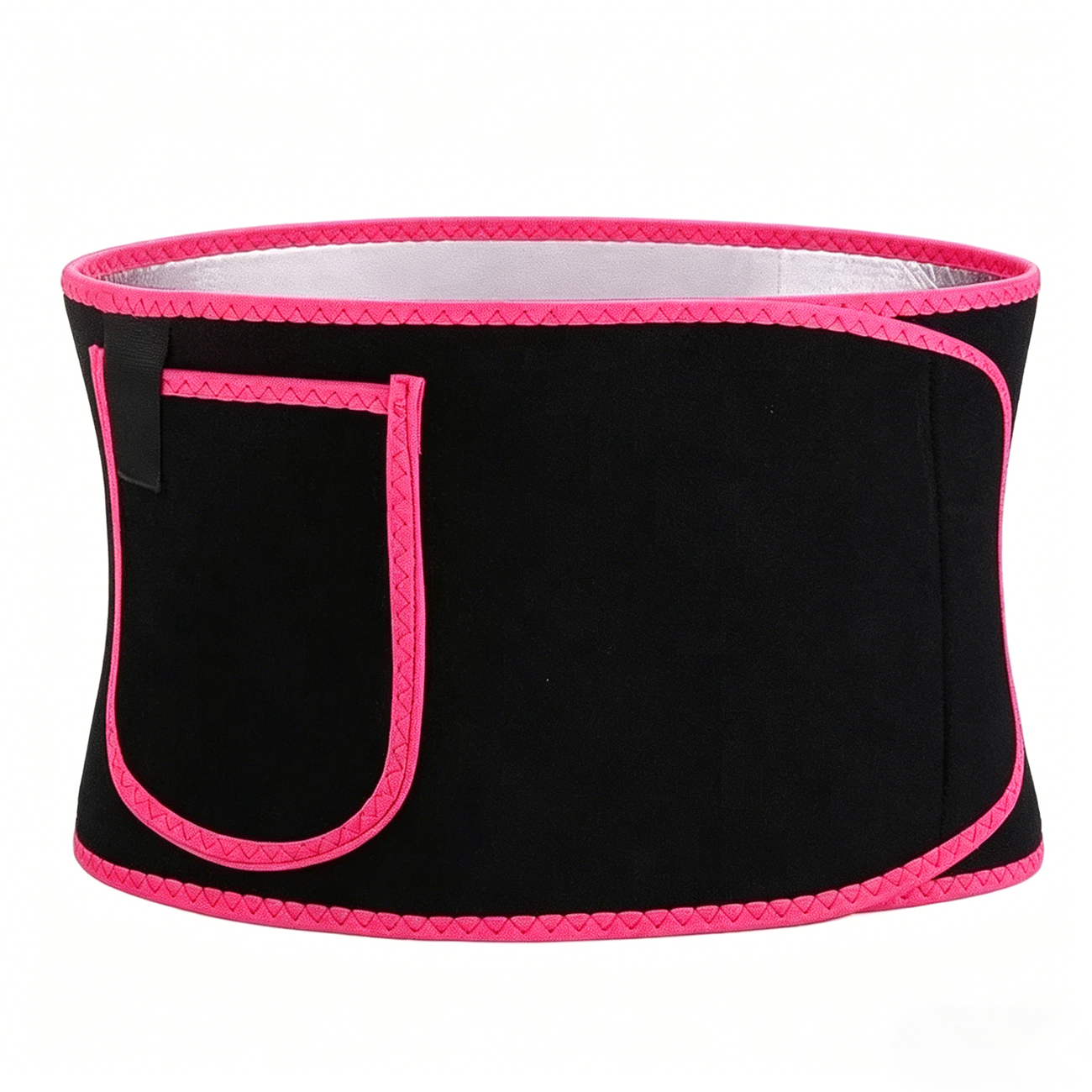 Waist Trimmer Belt with Phone Pocket - Pink/Black/Silver