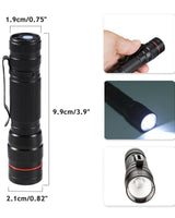 2-Pack Mini LED Flashlight - Adjustable Focus, 3 Mode - Image 2