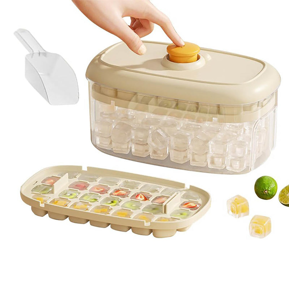 Non-Slip Ice Cube Tray System - Beige