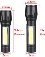 2-Pack Mini Zoomable LED Flashlight - Work Light - Image 2