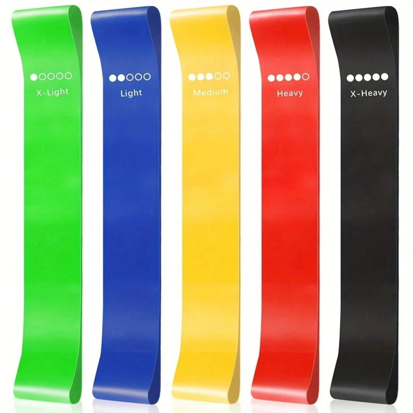 Resistance Exercise Loop Bands (Set of 5) - Multicolour