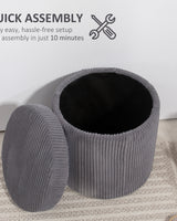Storage Ottoman - Padded Storage Stool - Image 2